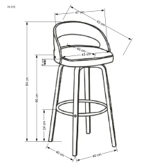 H110 hoker kremowy / orzechowy (1p=2szt)