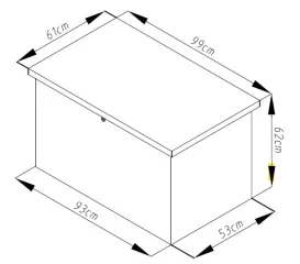 MAX A úložný box 295 l - tmavě šedá