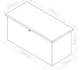 MAX F úložný box 1 072 l - tmavě šedá