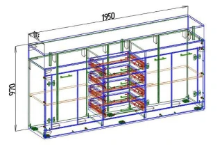 Komoda 4D4S PRETORIA artisan/šedá