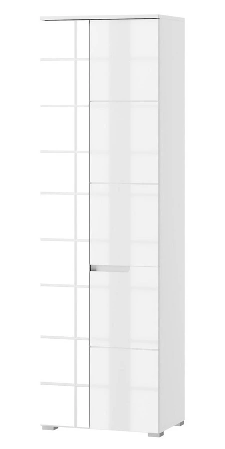 Skříň 2-dveřová se zrcadlem SELENE 22 bílá lesk