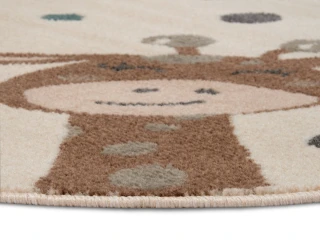 Hanse Home dětský koberec Adventures 105968 Cream Brown Blue kruh