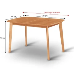 Jídelní stůl CHAN - medový dub - II. jakost č.3