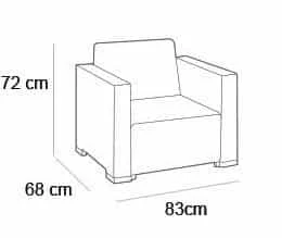 Set CALIFORNIA 3 SEATERS - cappuccino