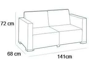 Set CALIFORNIA 3 SEATERS - cappuccino