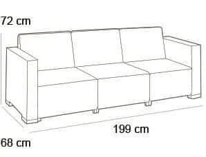 Set CALIFORNIA 3 SEATERS - cappuccino