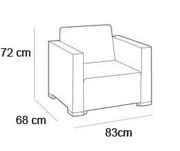 Set CALIFORNIA 3 SEATERS - antracit