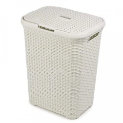 Koš na prádlo STYLE RATTAN 60L - krémový