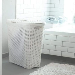 Koš na prádlo STYLE RATTAN 60L - krémový