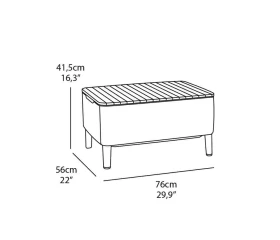 Set SALEMO 3 seater - grafit