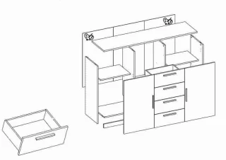 Komoda 2D4S MILO