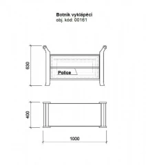 Dřevěný botník 00161