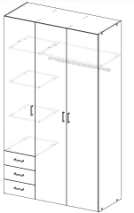 Skříň Sid 3d3s sonoma/sonoma