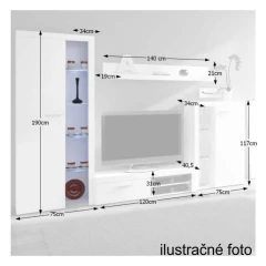 Obývací stěna ROCHESTER - bílá č.3