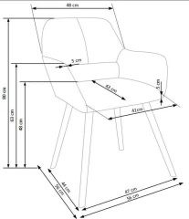 Židle s područkami K-283 č.8