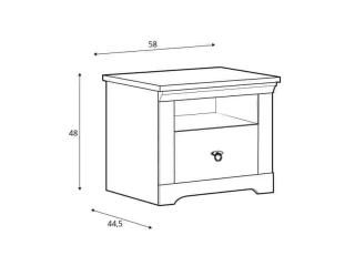 Noční stolek Patras KOM1S - dub april č.5