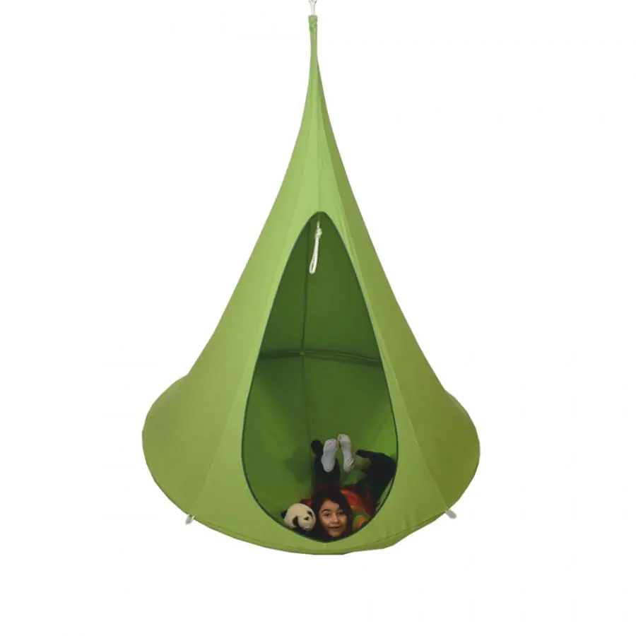 Závěsné houpací křeslo KLORIN NEW CACOON HAMMOCK, zelená KIDS