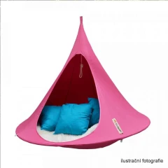 Závěsné houpací křeslo, světle šedá, KLORIN NEW KIDS CACOON HAMMOCK