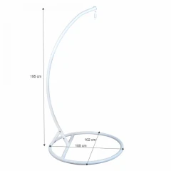 Stojan na závěsné houpací křeslo, bílá, OTAN NEW TYP 2