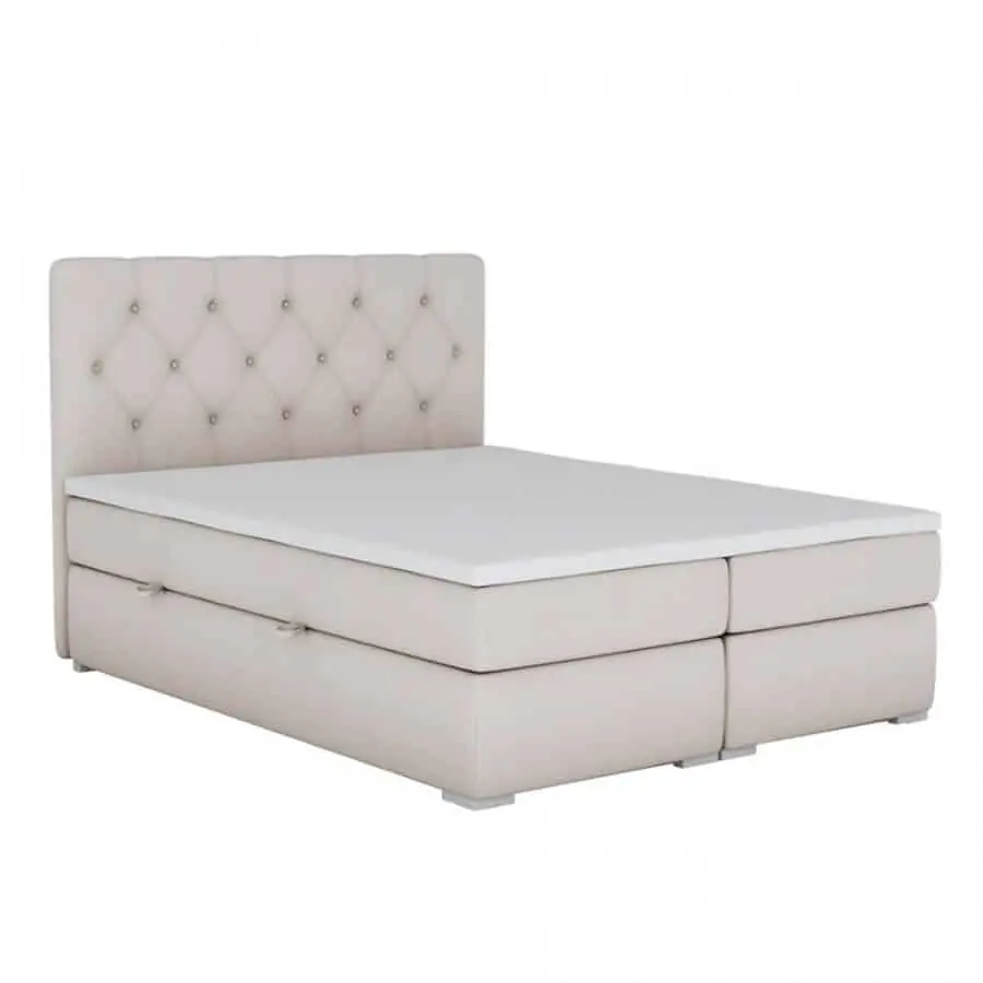 Tempo Kondela Postel ESHLY boxspring, 160x200, béžová + kupón KONDELA10 na okamžitou slevu 3% (kupón uplatníte v košíku)