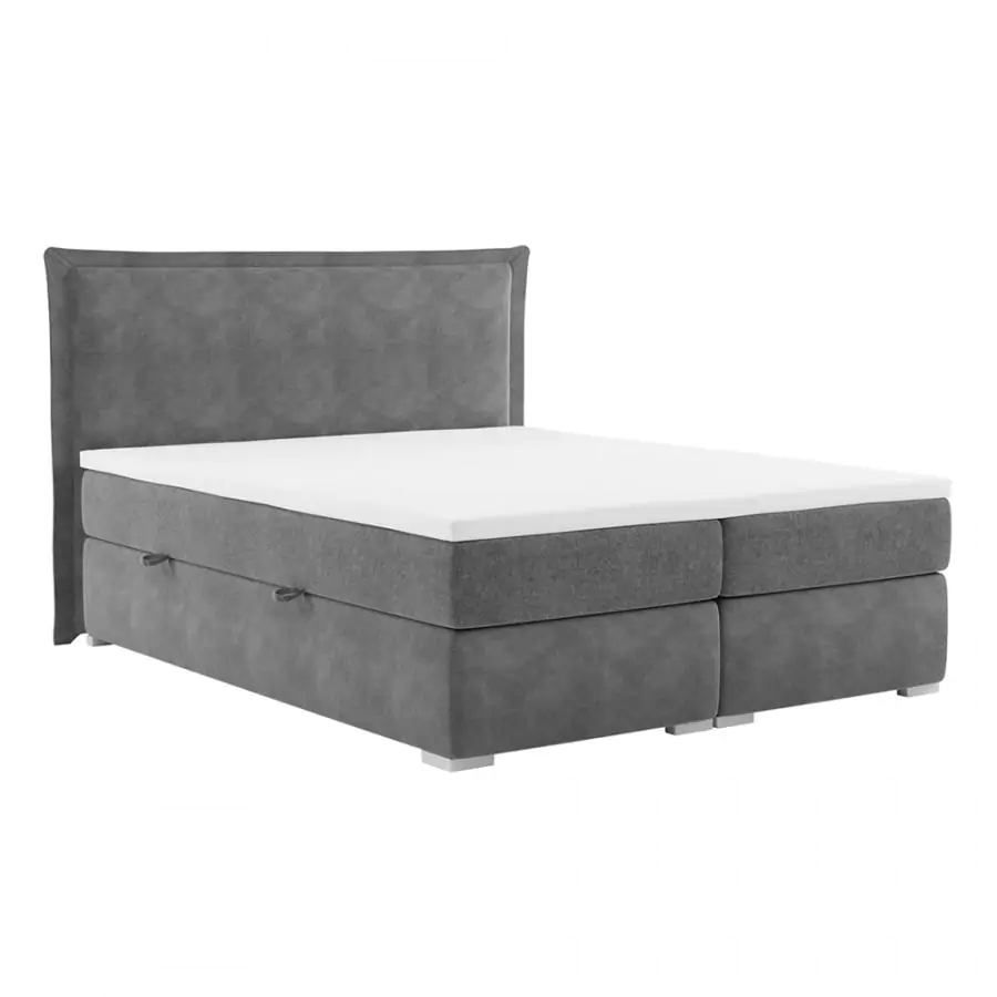 Tempo Kondela Postel boxspring MEGAN 160x200 - šedá + kupón KONDELA10 na okamžitou slevu 3% (kupón uplatníte v košíku)