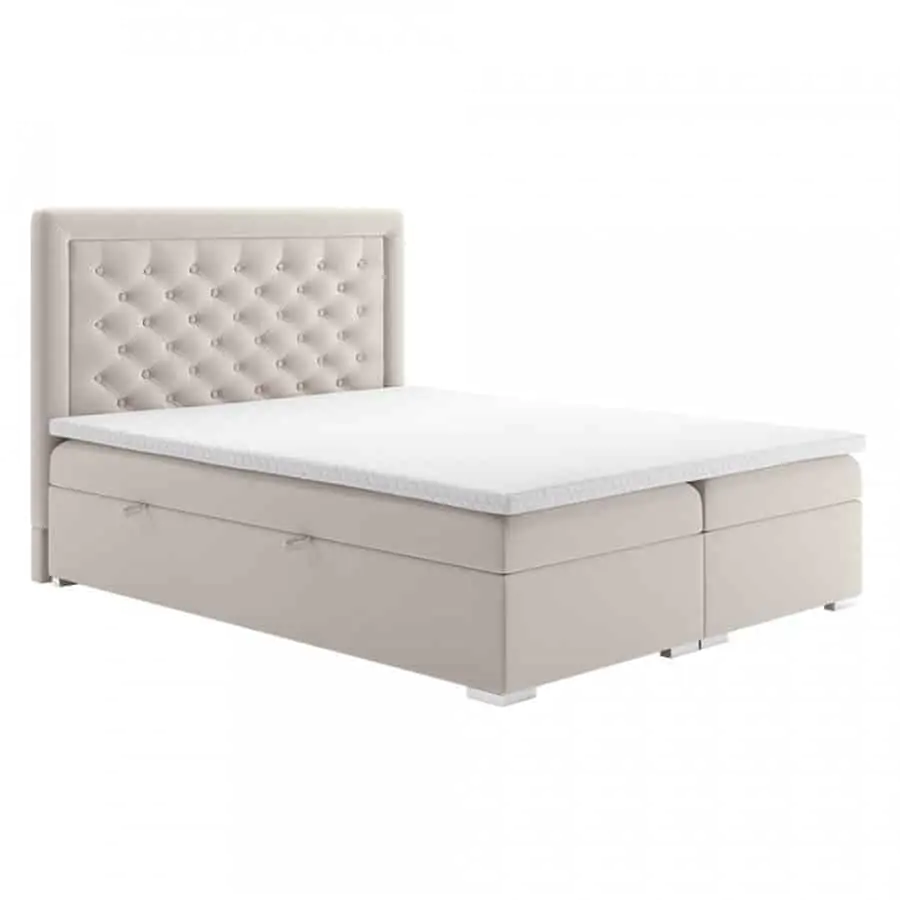 Tempo Kondela Postel DORMAN boxspring, 160x200, krémová + kupón KONDELA10 na okamžitou slevu 3% (kupón uplatníte v košíku)