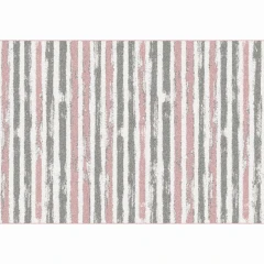 Koberec KARAN 57x90 cm - růžová/šedá/bílá