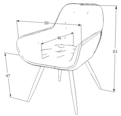 Jídelní čalouněná židle CHERRY velvet starorůžová/černá