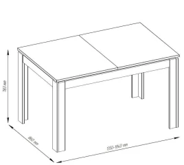 Jídelní rozkládací stůl TORONTA S - dub Wotan č.2