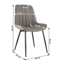 Židle HAZAL - světle šedá/černá č.5