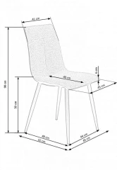 K374 krzesło popielaty (1p=2szt)