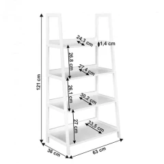 4-policový regál, bílá, REON TYP 2