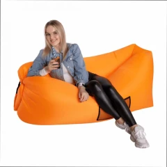 Nafukovací sedací vak/lazy bag, oranžová, LEBAG