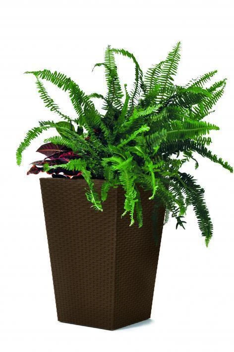 Rattan planter M – hnědá