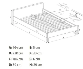 Postel Modena 2 - 160x200cm č.4