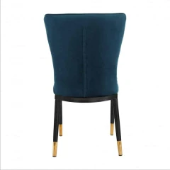 Designová jídelní židle, petrolejová Velvet látka, EPONA