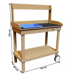 Zahradní pracovní stůl, dřevo / hnědá, Bardy