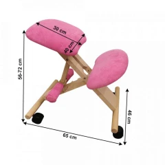 Ergonomická klekačka, růžová / buk, GROCO