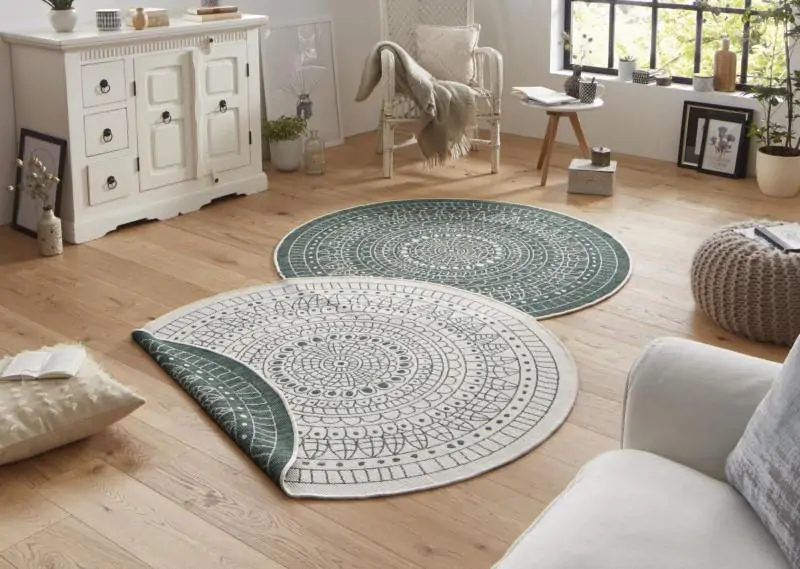 Hanse Home Kusový koberec Twin-Wendeteppiche 103103 zelená 140x140 (průměr) kruh