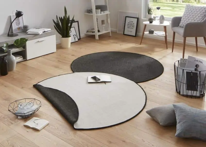 Hanse Home Kusový koberec Twin-Wendeteppiche 103096 - kruh černá, béžová 140x140 (průměr) kruh