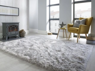 Flair Rugs kusový koberec Faux Fur Sheepskin Grey