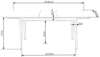 Rozkládací jídelní stůl BRADLEY - bílá/dub lefkas č.3