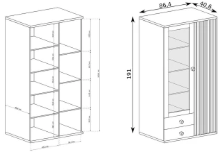 Obývací sestava BARBUS dub artisan/černá