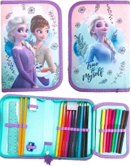 Školní penál rozkládací s náplní Anna a Elsa PEBH0966