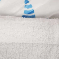 Oboustranná baránková deka, bílá / dětský motiv 150x200cm, MIDAS typ2