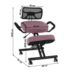 Ergonomická klekačka RUFUS - růžová č.2