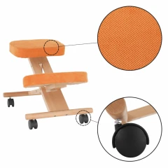 Ergonomická klekačka FLONET - oranžová/buk č.5