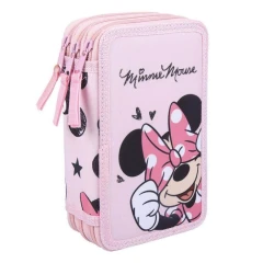 Školní penál třípatrový s náplní Minnie Mouse PEBH1028