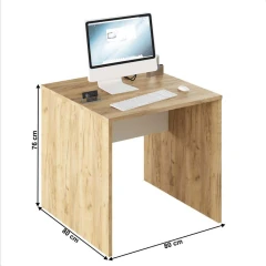 Psací stůl, dub artisan/bílá, RIOMA TYP 17
