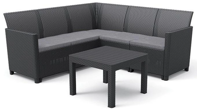 CLAIRE 5 SEAT CORNER set - grafit